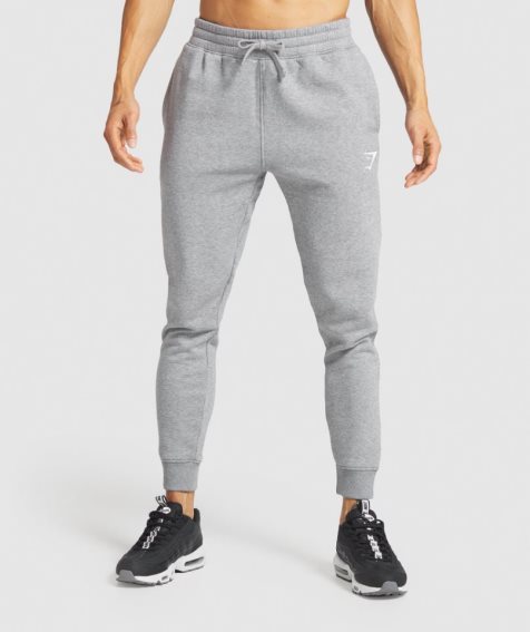 Men's Gymshark Crest Jogger Grey | NZ 4TSLKO